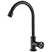 Kitchen Sink Taps Retro Pojedyncze Dźwignia Zlewozmywakowe Obrotowe High ARC Kuchnia Kran Przemysł Mosiądz Mikser Kuchenny Tap Black Basin Faucet