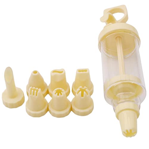 Lipfer Confectionary Cookie Tips Pastry Nozzles Plastic 1 Set 8pcs Cream Nozzle Cream Diy Pastry Syringe Extruder Kitchen Gadgets