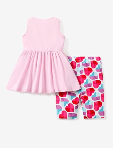 L.O.L. Surprise! Girls 2PCS A-Line Ruffle Sleeveless Bow Tie Dress Shorts Set Girls Holiday Outfits - Image 3