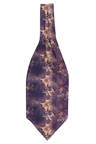 Image of BLACKSMITH Jacquard Microfiber Neckwear Ascot and Matching Pocket Square Set for Men