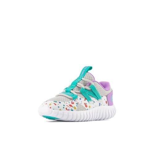 New Balance Baby PLAYGRUV V2 Bungee Running Shoe, Brighton Grey/Airyteal, 2.5 Wide US Unisex Infant