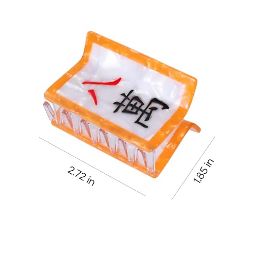 Pinza para cabello estilo Mahjong de 2.7 pulgadas miniatura 5