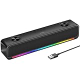 PHILIPS Bocinas para PC, Barra de Sonido con 2000mAh Batería, RGB Altavoces Bluetooth 5.3 para...