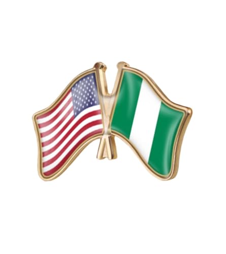 Image of World Most Countries Single Pin Brooch Badge United States USA America and Other Countries Cross Friendship Pin Badge for Men Women