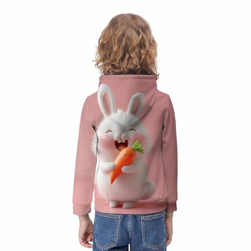 Pull sport à capuche garçon pour stopper le froid sweat 3D lapin ado - 4