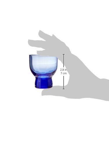 Happy Sales , Set Of 6 Cold Glass Sake Cup Cups Blue Glass #TOP2