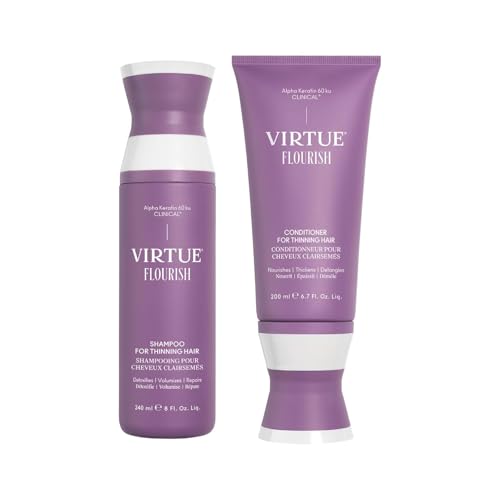 Virtue Flourish Shampoo and Conditioner Set for Fine or Thinning ...