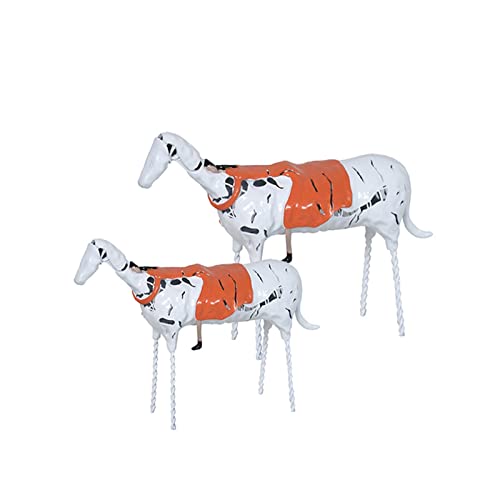 Statues animales de cheval blanc en métal pour décoration moderne