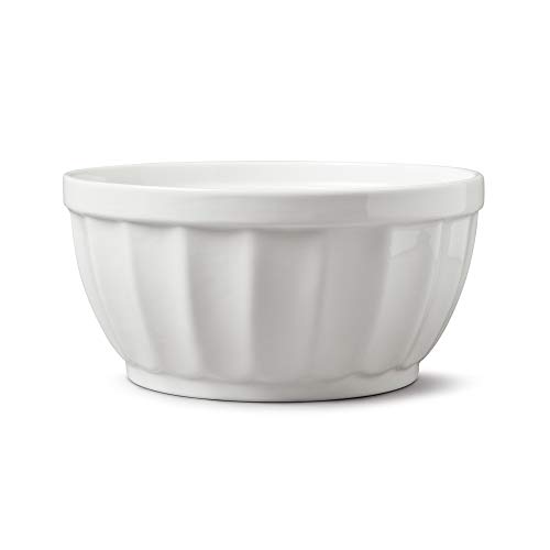 Elegante design tradizionale con bordo solido e scanalature profonde per facilitare la presa durante la miscelazione e servire il cibo.