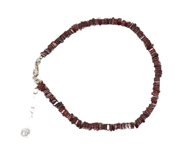 Grenat de Mozambique en perles de 4mm, le bracelet idéal pour le quotidien