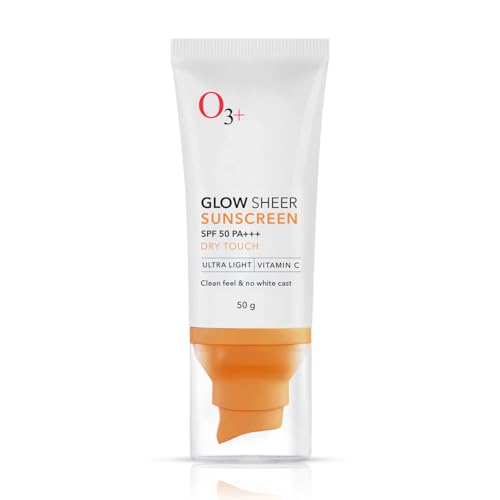 Image of O3+ Glow Sheer Sunscreen SPF 50 PA+++ (50gm) | Lightweight Cream | No White Cast | Sunscreen For Oily Skin, Dry Skin | For Women & Men