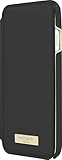 kate spade new york Folio Case for iPhone 8 & iPhone 7 - Saffiano Black/Gold Logo