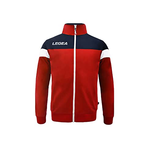 LEGEA Bolivia   Cremallera Completa, Hombre, Chaqueta, Rojo/Azul, M