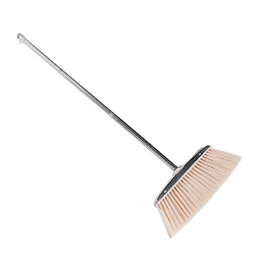 HONMEET Long Handle Broom for Home Office Cleaning Durable Bristle Floor Brush Heavy Duty Sweeper for Indoor Outdoor Use Easy Storage with Hanging