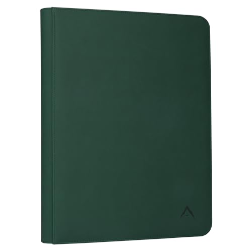Image of 16 Pocket Card Binder, Fits 1344 Trading Cards Side Loading Ringless Card Album for TCG and Sports Cards -Green