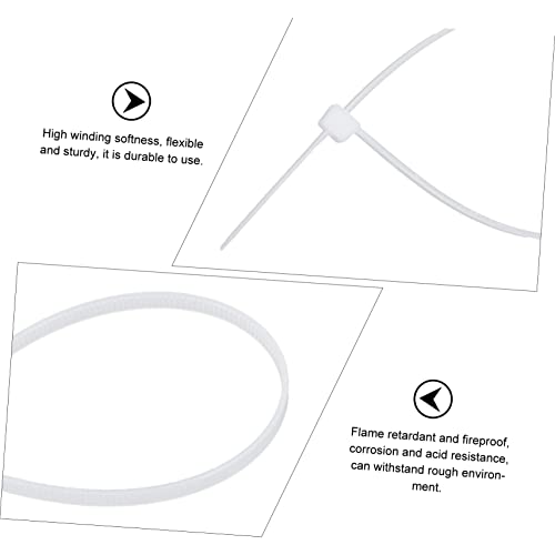 Bridas de Nylon Blancas 1000 Unidades para Sujetar Cables | Para Organizar Interior, Diseño Resistente a la Corrosión, Fácil de Guardar, Alta Flexibilidad y Ligereza miniatura 5