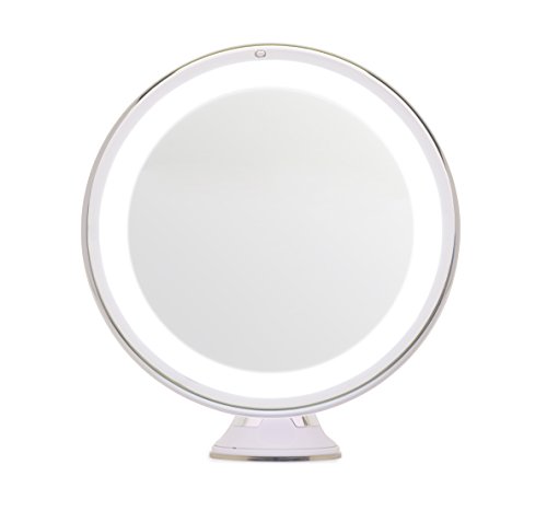 MIRRORVANA 8-Inch 5X Magnifying LED Lighted Vanity Makeup Mirror