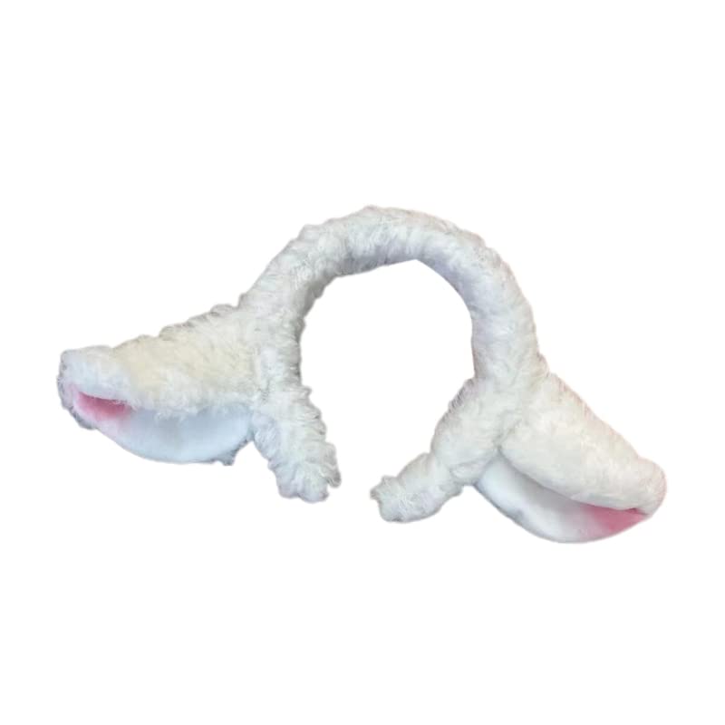 Tanmo Lammkopfband, Tierform, Plüschohren, zum Waschen von Haarbändern, Stirnbänder für Kinder, Unisex, 1 Stück (1er Pack)
