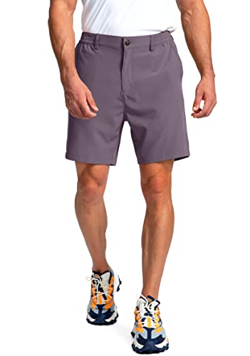 Image of Pinkbomb Men's Golf Shorts with 6 Pockets Stretch Quick Dry Hiking Work Dress Shorts for Men