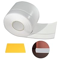 VCANIVR Weichsockelleiste Selbstklebend 6M, 50x20 mm PVC, Wasserfest, Weiß, Flexibel für Küche und Bad, Selbstklebend, Einfache Montage