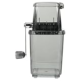 minkissy Manueller Eishacker aus Pp Kunststoff und Edelstahl mit Handkurbel für Küche und Shaved Ice Tragbarer Eiscrusher mit 2l Fassungsvermögen und Langer Lebensdauer