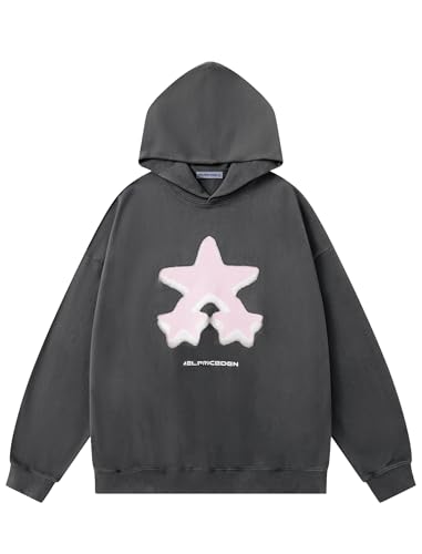 bibiy ANGELICA SWEATSHIRT BIBIY gray ★ CYee Star Hoodie Y2K Grunge Sweater Women Acubi Zip Up
