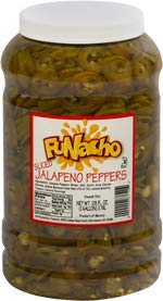 FUNacho Jalapeno Peppers 1 Gallon Jar - Pickled Jalapenos with Natural Flavoring and Hot Peppers Taste, 128 Ounces Pack of 1 Jalepeño Pepper