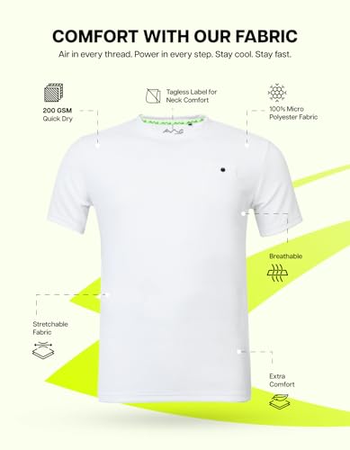 Image of AWG ALL WEATHER GEAR Men Solid Waffle Crew Neck Tshirt | Waffle Knit T-Shirt | Men's T-Shirt | Tees for Man | Textured Half Sleeve T-Shirt's | Tshirt for Men Stylish