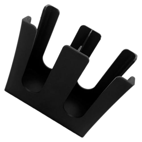 Porte-gobelets en acrylique noir de grande capacité pour bureau - 2