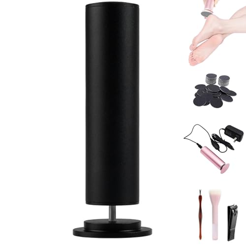 Removedor De CallosAvalaine,Afeitadora De CallosAvalaine,Removedor EléCtrico De Callos Para Pies Con 60pads,Lima EléCtrica Para Piel Dura,Piel Seca Y Muerta,Talones Agrietados Y Callos (Black)
