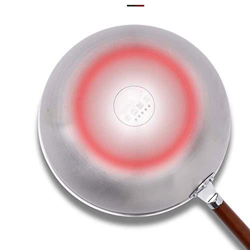 Wok de acero inoxidable con fondo plano 6X30 cm miniatura 5