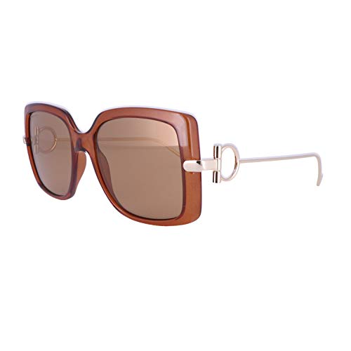 Salvatore Ferragamo SF913SL Brown/Solid Brown Mirror One Size