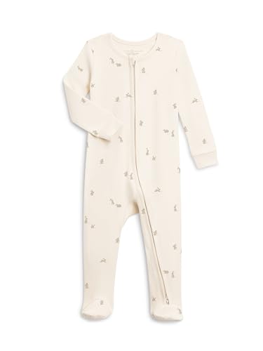 Image of Colored Organics Baby Zip-Up Footed Sleeper with 2-Way Zipper - Organic Cotton Pajamas
