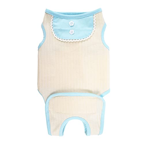 Image of Dog Surgery Recovery Suit After Spay Pet Shirt Dog Abdominal Wounds Anxiety Vest Calming Shirt Female Dogs Spay Suit Surgical Recovery Post Surgery (DRS02-Beige-2XL)