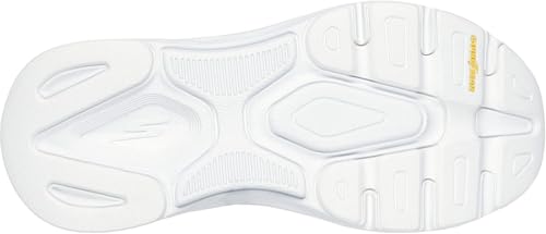 Skechers - Womens Slip-Ins Max Cushioning Af - Fluidity Sneakers, Color White/Silver, Size: 7 W US3