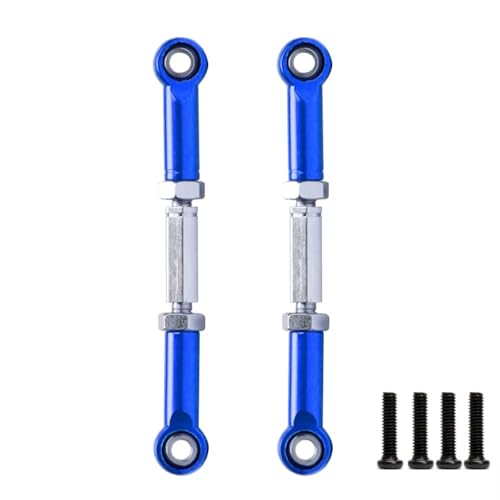 Compatible with Traxxas for Slash 4WD 70054-1 7038 7038X 1/16 RC Car Parts Alloy Toe Links Adjustable Pull Rod RC Car Linkage(Navy)