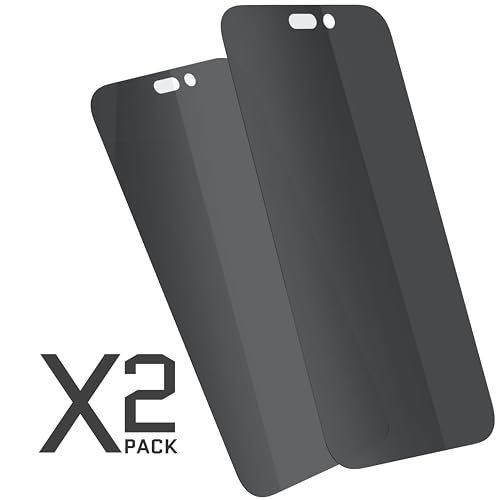 Image of Ghostek 2Pack Screen Protector for iPhone 16 Pro Max, Full Coverage Tempered Glass Film, 9H Hardness, Easy Installation, HD Clear Glass Protector for Apple iPhone 16 Pro Max (6.9-Inch, Privacy)