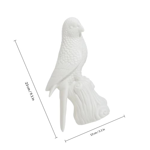 Présent pour décoration de table original avec ce perroquet blanc céramique - 3
