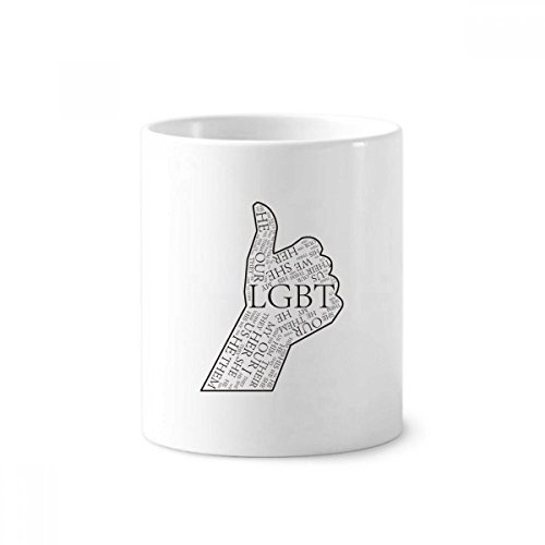 Cadeau LGBT mug en céramique arc-en-ciel de 350ml idéal comme porte-stylo ou gobelet de bain