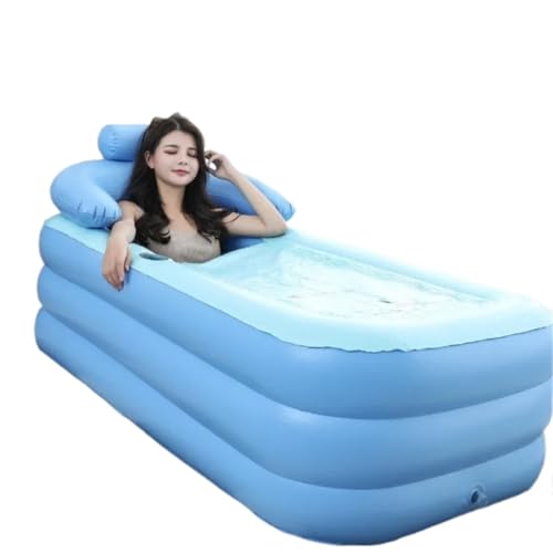 Bañera Hinchable Bañera inflable for adultos, portátil, independiente, for el hogar, spa, ducha profunda