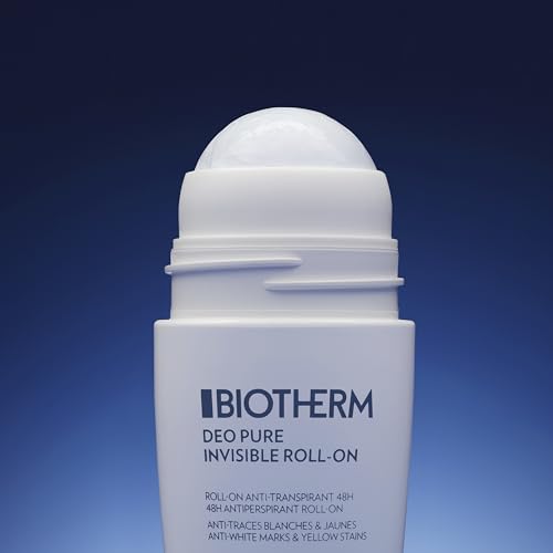 Biotherm Deo Pure Invisible 48h Deo Roll-On, Anti-Transpirant für Damen, Wirksamer Schutz vor Schweißgeruch für empfindliche Haut und alle Hauttypen ohne klebende Rückstände oder Flecken, 75 ml
