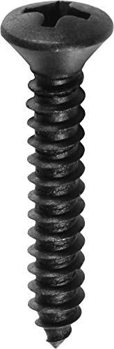 100 tornillos Phillips Ovalados 1 pulg. Óxido Negro