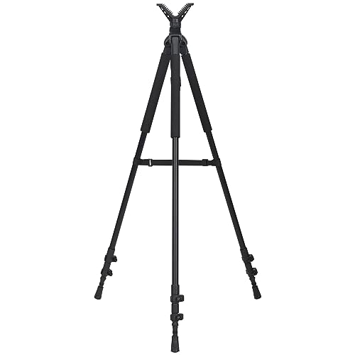 Leader Accessories Lightweight Aluminum Alloy Shooting Stick Tripod Height Adjustable 20.08'' to 65.35"