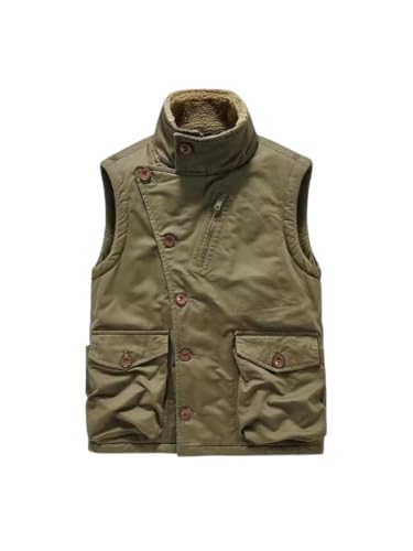 Chaleco de trabajo multibolsillos hombre de algodón térmico invierno 2
