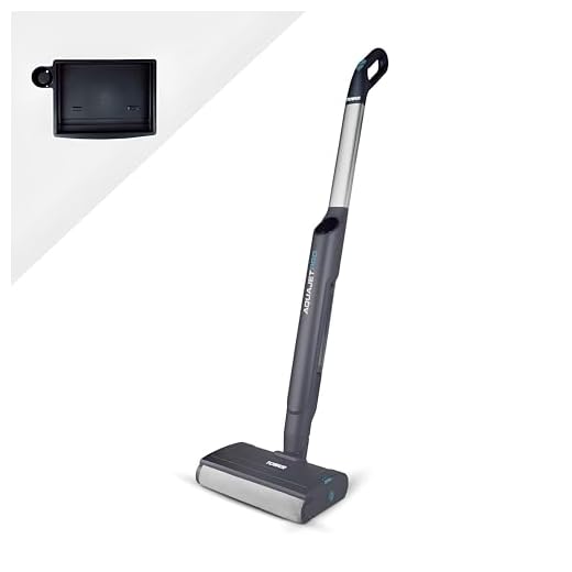Tower T547002 Aquajet Pro Cordless Hardfloor Cleaner with One Touch Controls, LED Display Panel, 300ml Clean Water Tank, 400ml Dirty Water Tank, 7.4V, Titanium & Tiffany Blue