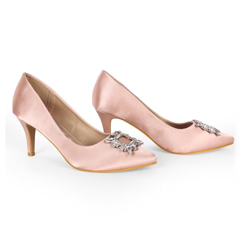 Image of Lino Perros Womens Lino Perros Crystal Broach Pumps Heeled Sandal