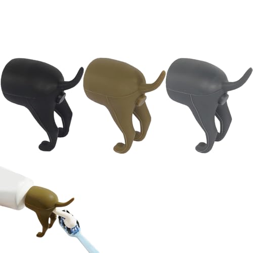 3 pièces Pooping Dog Toothpaste Topper, Bouchon Dentifrice Portable, Distributeur Créatif pour Topper Dentifrice