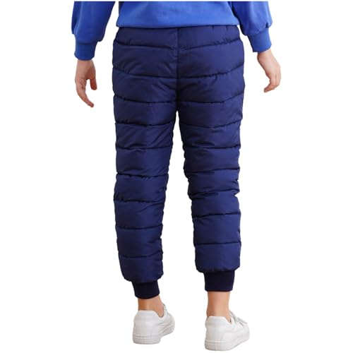 Loyan Boys Girls Elastic Waist Sweatpants Winter Warm Fleece Lined Snow Pants Outdoor Skiing Trousers2