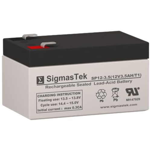 SigmasTek B&B BP3-12-F1 Compatible Battery 12V 3.5Ah T1 SP12-3.5 (T1)