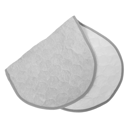 TOYANDONA Protectores para Cambiador para Bebés, Almohadilla Ovalada de Algodón Suave Gris, Cambiador Portátil Reutilizable para Viaje y Uso en Casa, Compresa Absorbente Lavable